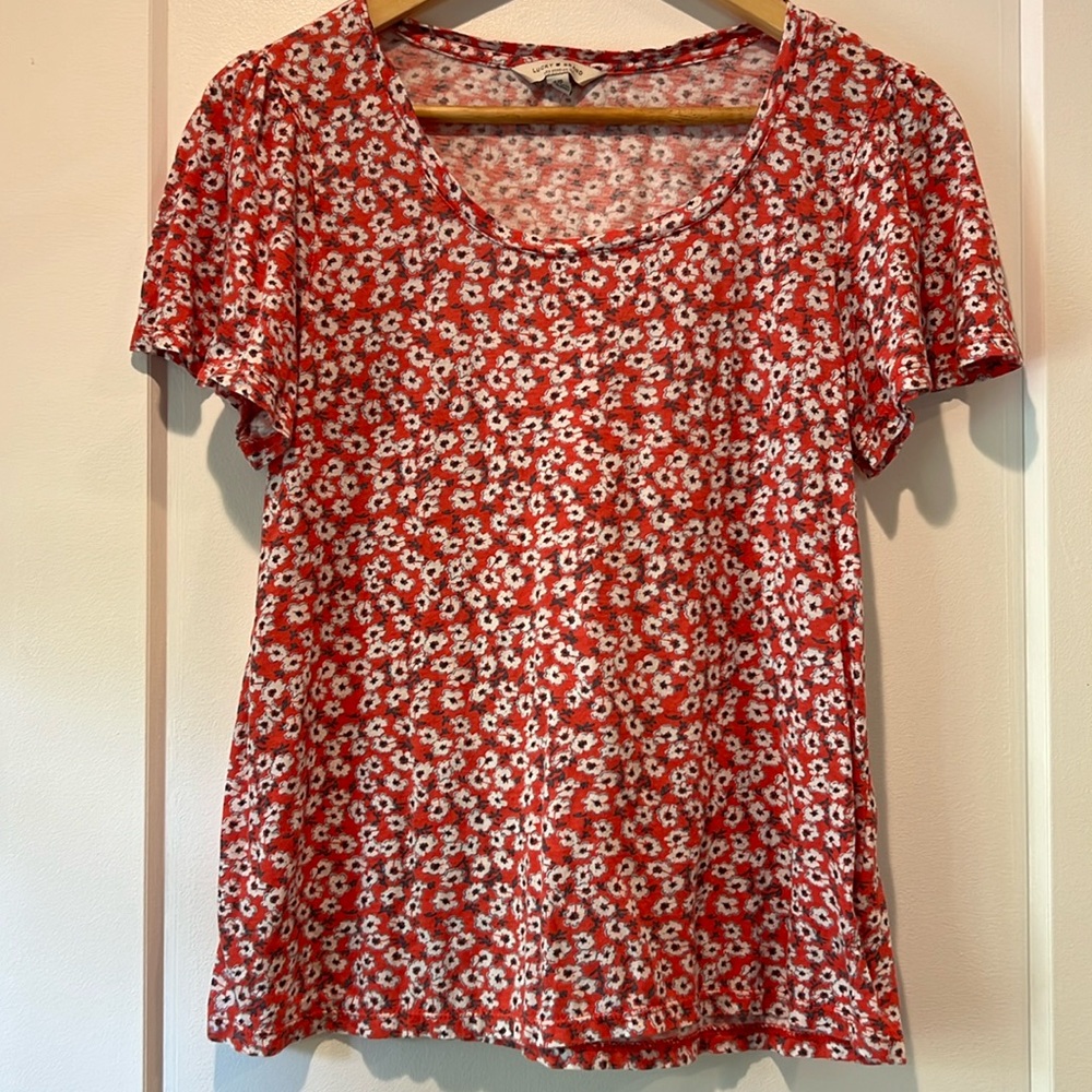 Luck brand floral tee